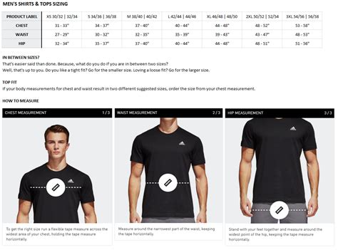 adidas shirt size chart california.